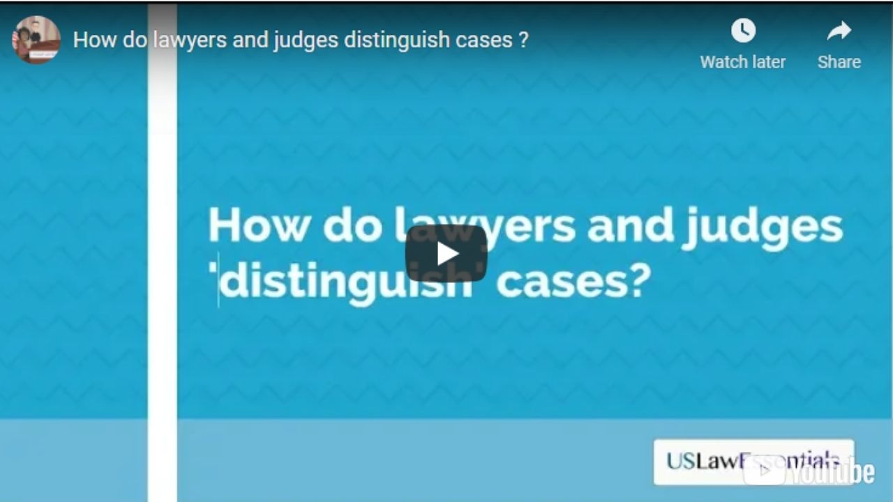 How do lawyers and judges distinguish cases?