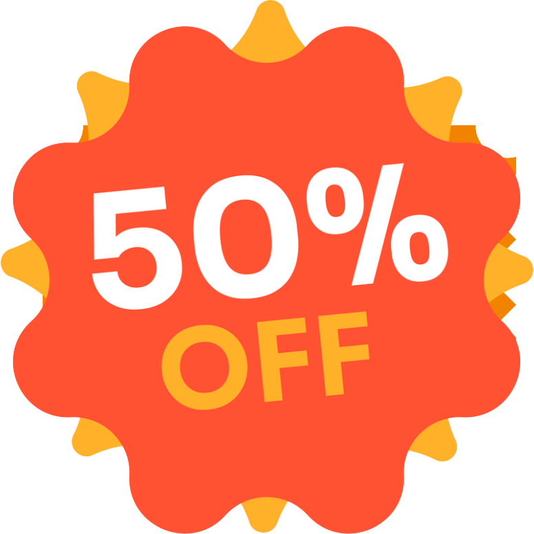 50% de desconto
